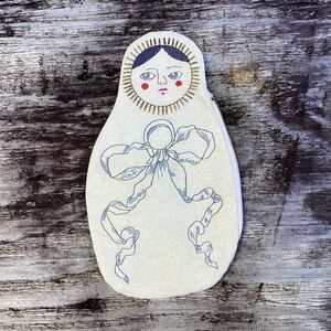 NEW Skippy Cotton POUCH bag nesting DOLL matryoshka